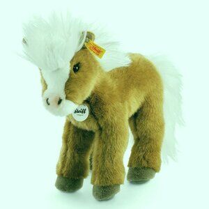 Steiff Fanny Pony 30 braun stehend Hand Made by Steiff Germany Child Safe